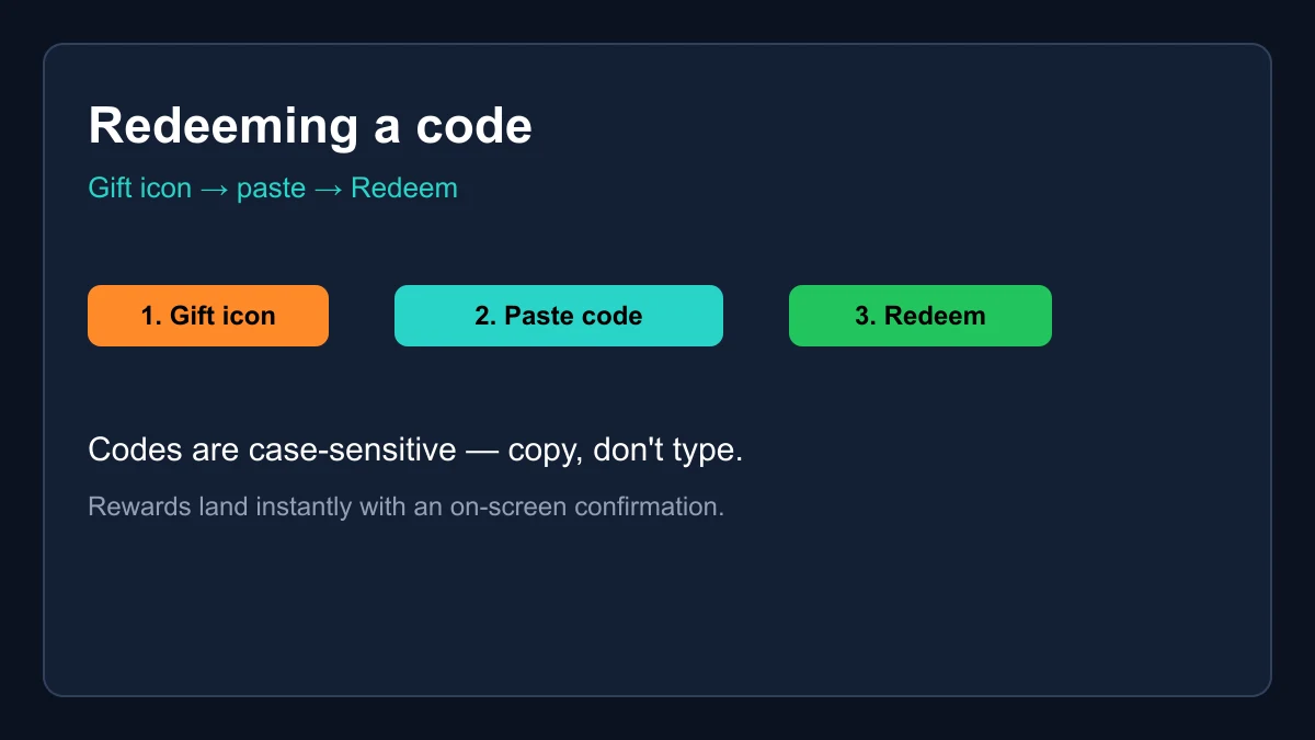 How to redeem Blox Fruits codes via the Gift icon in game
